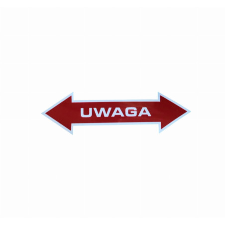Naklejka termiczna "UWAGA" (A654-80)