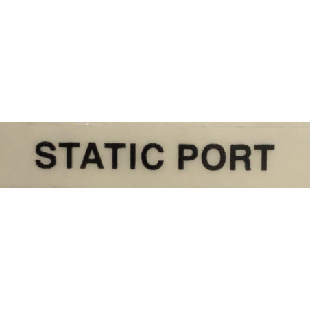 C654-7 Naklejka Decal " Static Port " ROBINSON