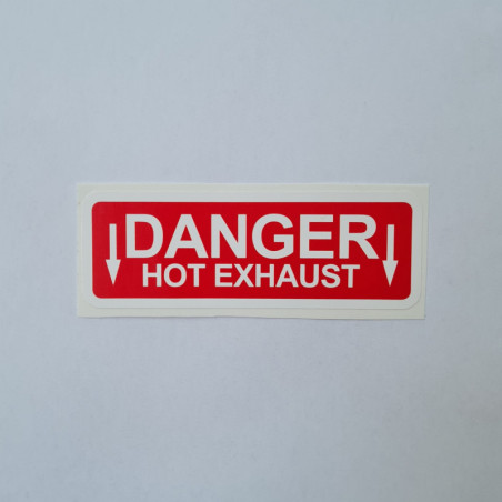 A654-94 Naklejka Decal, “Danger hot exhaust”