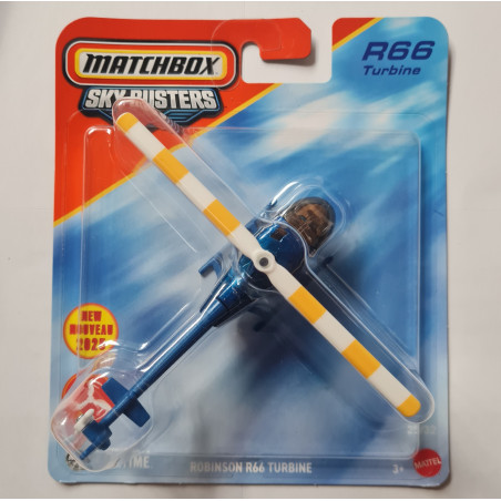 Matchbox Robinson R66 Matchbox Sky Buster Śmigłowiec Robinson R66 Turbine