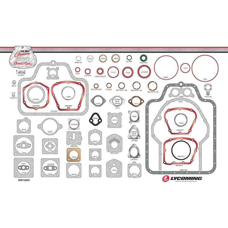 Plakat Uszczelek Lycoming (Lycoming Gasket Poster)