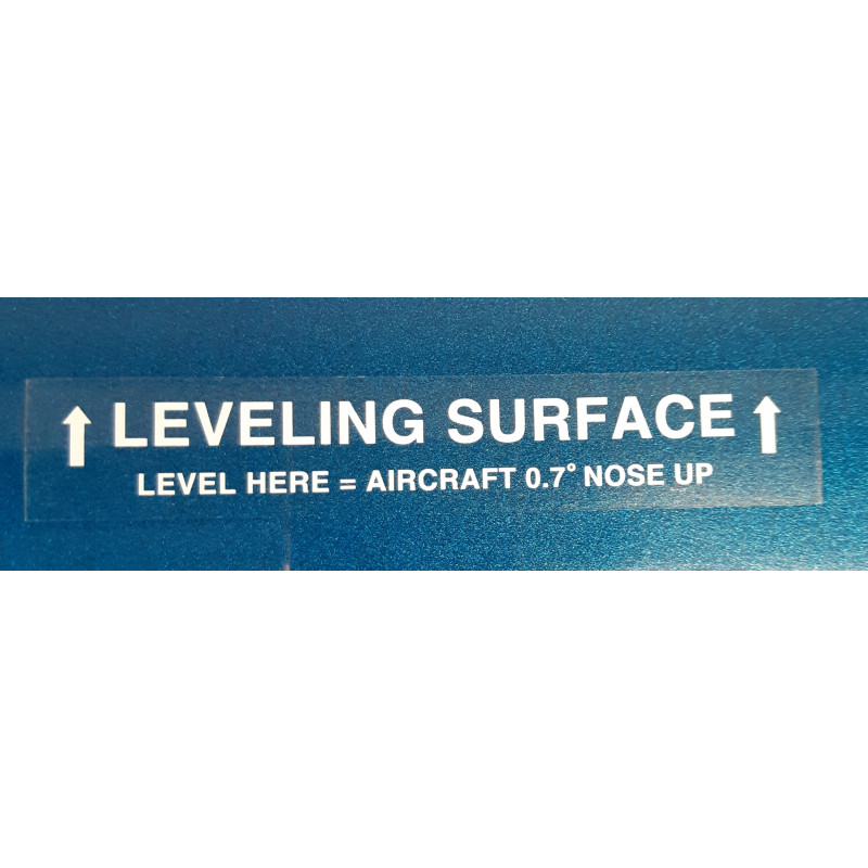 C654-14 Naklejka Decal, "Leveling Surface..." ROBINSON R44