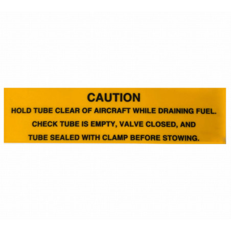 A654-93 Naklejka Decal, "Caution Hold Tube..." ROBINSON R22/R44