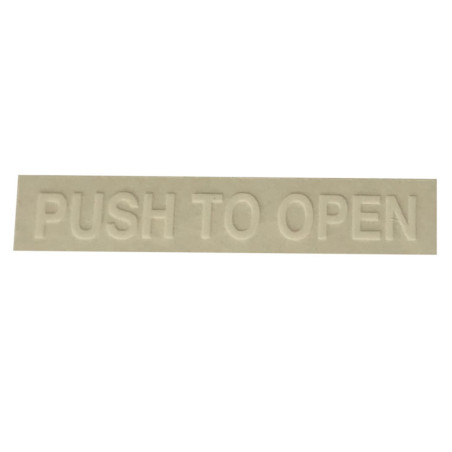 A654-38 Naklejka Decal, "Push To Open" ROBINSON R22 / R44