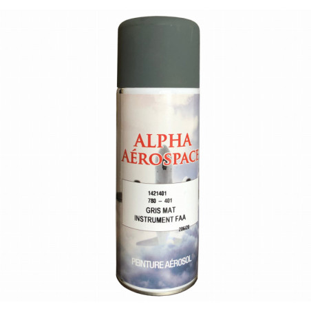 Farba lotnicza SZARY MAT do przyrządów FAA w aerozolu 400ml - Alpha Aerospace 780-401
